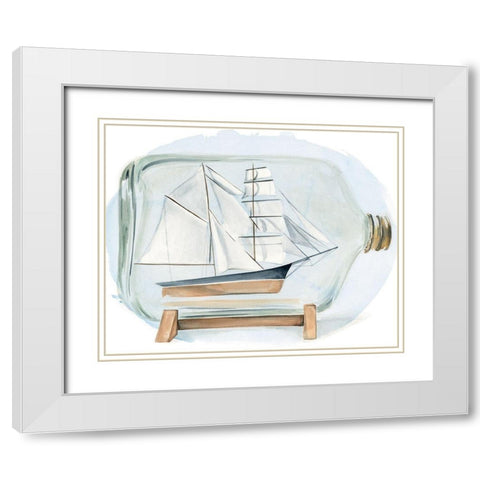Sail the Seas I White Modern Wood Framed Art Print with Double Matting by Parker, Jennifer Paxton