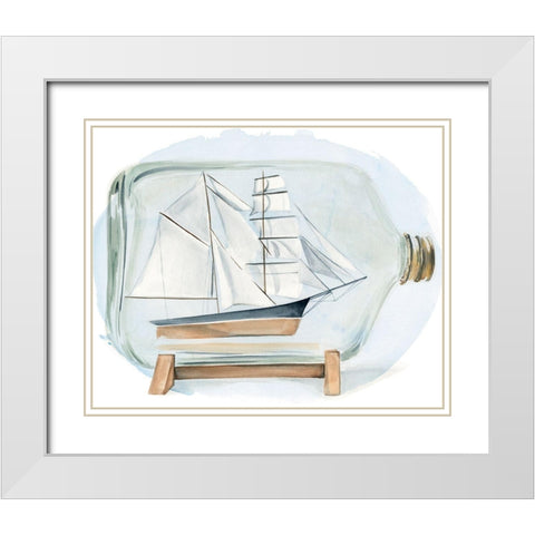 Sail the Seas I White Modern Wood Framed Art Print with Double Matting by Parker, Jennifer Paxton