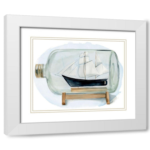 Sail the Seas II White Modern Wood Framed Art Print with Double Matting by Parker, Jennifer Paxton