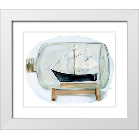 Sail the Seas II White Modern Wood Framed Art Print with Double Matting by Parker, Jennifer Paxton