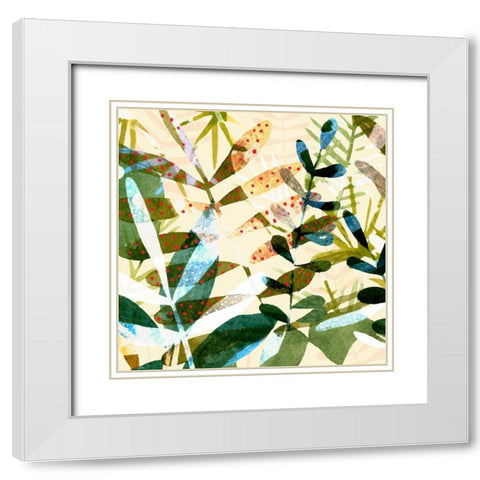 Technicolor Jungle I White Modern Wood Framed Art Print with Double Matting by Scarvey, Emma