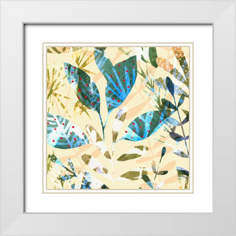 Technicolor Jungle II White Modern Wood Framed Art Print with Double Matting by Scarvey, Emma