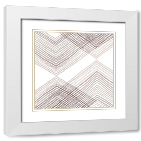 Apogee Fade I White Modern Wood Framed Art Print with Double Matting by Scarvey, Emma