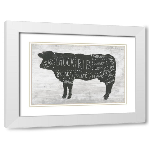 Farmhouse Butcher II White Modern Wood Framed Art Print with Double Matting by Vess, June Erica