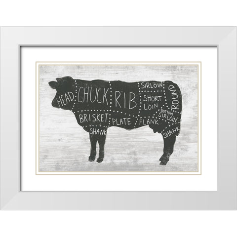 Farmhouse Butcher II White Modern Wood Framed Art Print with Double Matting by Vess, June Erica