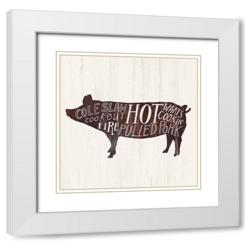Farmhouse BBQ IV White Modern Wood Framed Art Print with Double Matting by Borges, Victoria