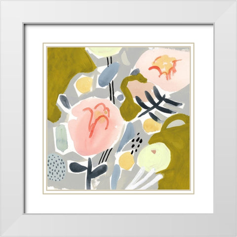 Honeydew Twist I White Modern Wood Framed Art Print with Double Matting by Borges, Victoria