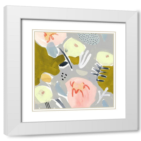 Honeydew Twist II White Modern Wood Framed Art Print with Double Matting by Borges, Victoria