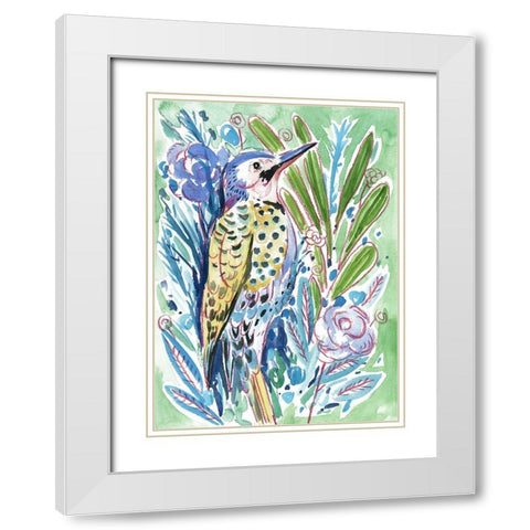 Tropical Portrait III White Modern Wood Framed Art Print with Double Matting by Wang, Melissa