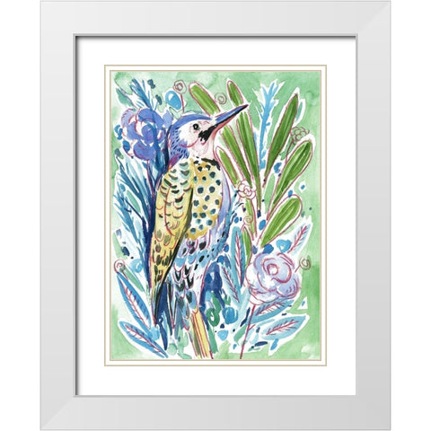 Tropical Portrait III White Modern Wood Framed Art Print with Double Matting by Wang, Melissa