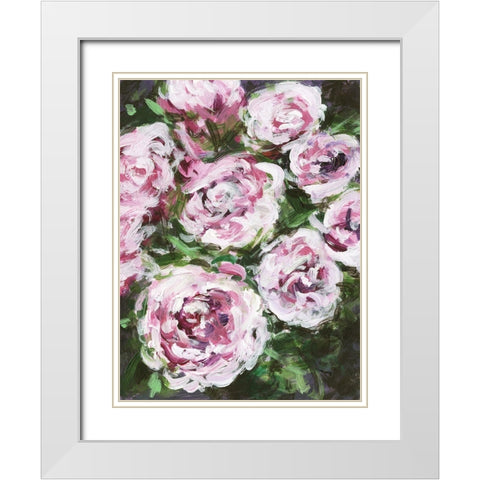 Rose Rhapsody I White Modern Wood Framed Art Print with Double Matting by Wang, Melissa