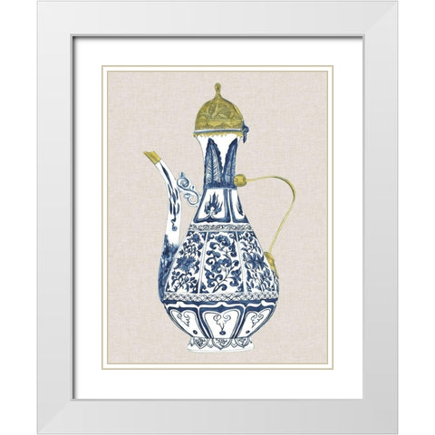 Antique Chinese Vase II White Modern Wood Framed Art Print with Double Matting by Wang, Melissa