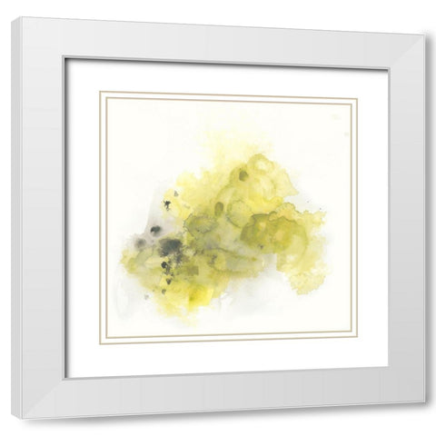 Citron Cloud III White Modern Wood Framed Art Print with Double Matting by Vess, June Erica