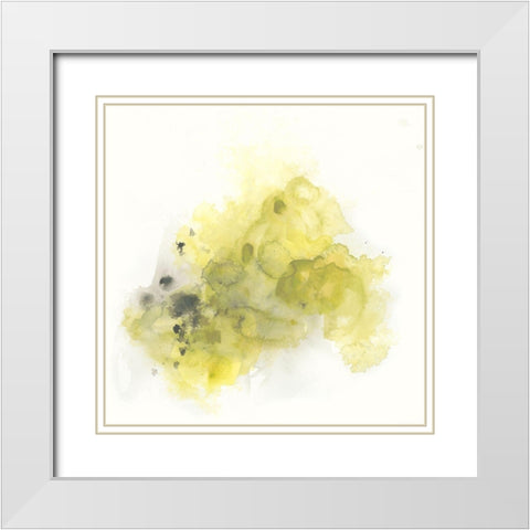 Citron Cloud III White Modern Wood Framed Art Print with Double Matting by Vess, June Erica