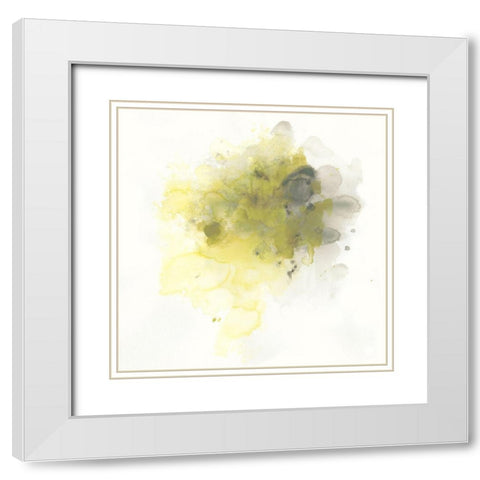 Citron Cloud IV White Modern Wood Framed Art Print with Double Matting by Vess, June Erica