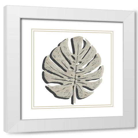 Cut Paper Palms I White Modern Wood Framed Art Print with Double Matting by Vess, June Erica