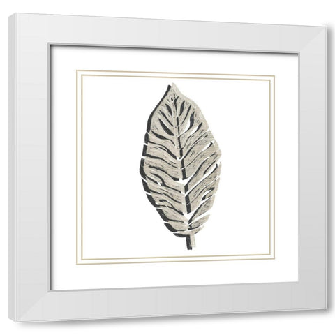Cut Paper Palms II White Modern Wood Framed Art Print with Double Matting by Vess, June Erica