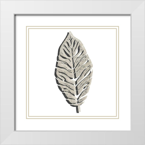 Cut Paper Palms II White Modern Wood Framed Art Print with Double Matting by Vess, June Erica