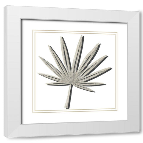 Cut Paper Palms IV White Modern Wood Framed Art Print with Double Matting by Vess, June Erica