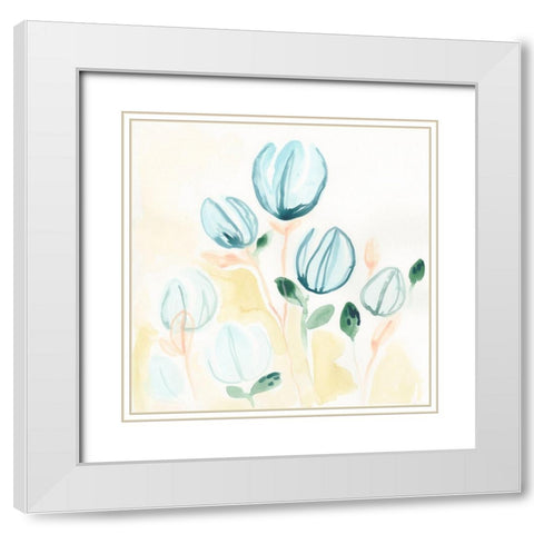 Garden Essence III White Modern Wood Framed Art Print with Double Matting by Vess, June Erica