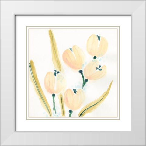 Garden Essence V White Modern Wood Framed Art Print with Double Matting by Vess, June Erica