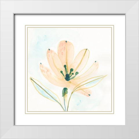 Garden Essence VI White Modern Wood Framed Art Print with Double Matting by Vess, June Erica