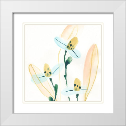 Garden Essence VII White Modern Wood Framed Art Print with Double Matting by Vess, June Erica