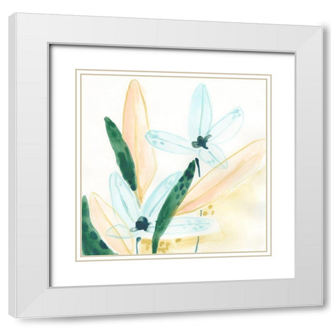 Garden Essence IX White Modern Wood Framed Art Print with Double Matting by Vess, June Erica