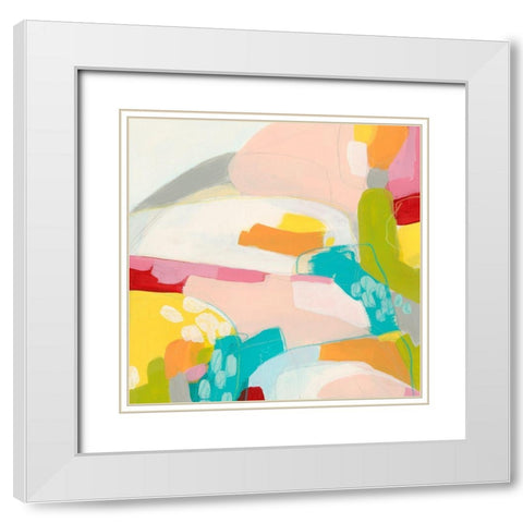 Chroma I White Modern Wood Framed Art Print with Double Matting by Vess, June Erica