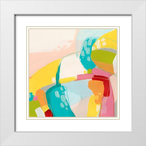 Chroma III White Modern Wood Framed Art Print with Double Matting by Vess, June Erica