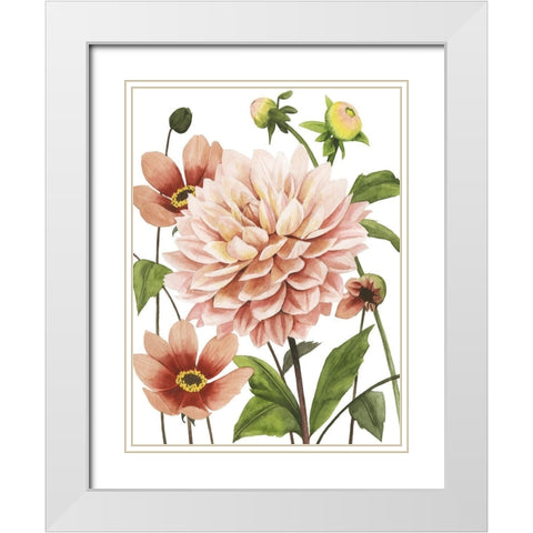 Dahlia Spell I White Modern Wood Framed Art Print with Double Matting by Popp, Grace