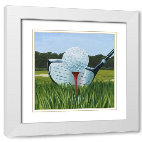 Tee Off I White Modern Wood Framed Art Print with Double Matting by Popp, Grace