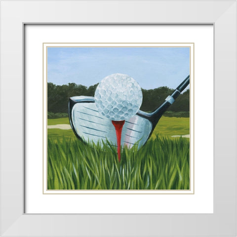 Tee Off I White Modern Wood Framed Art Print with Double Matting by Popp, Grace