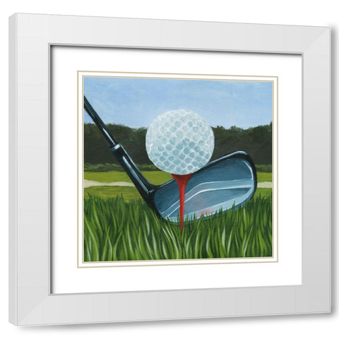 Tee Off II White Modern Wood Framed Art Print with Double Matting by Popp, Grace