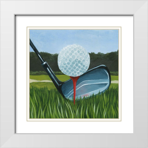 Tee Off II White Modern Wood Framed Art Print with Double Matting by Popp, Grace