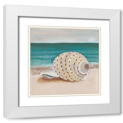 She Sells Seashells II White Modern Wood Framed Art Print with Double Matting by Ludwig, Alicia