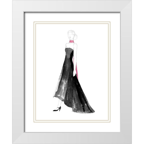 Black Dress II White Modern Wood Framed Art Print with Double Matting by Ludwig, Alicia
