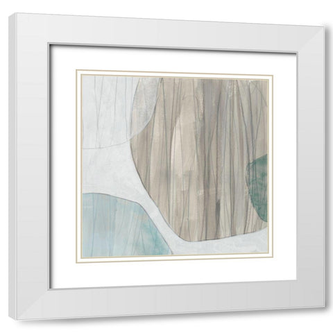 Waterstone II White Modern Wood Framed Art Print with Double Matting by Vess, June Erica