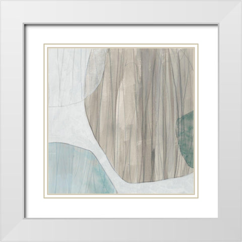 Waterstone II White Modern Wood Framed Art Print with Double Matting by Vess, June Erica