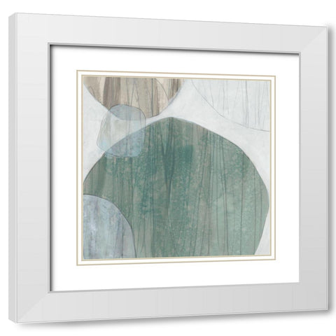 Waterstone IV White Modern Wood Framed Art Print with Double Matting by Vess, June Erica