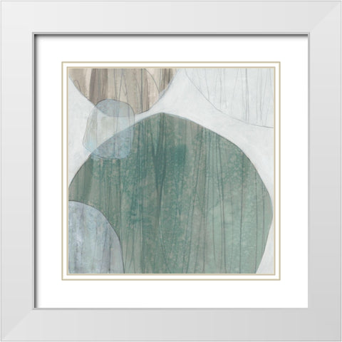 Waterstone IV White Modern Wood Framed Art Print with Double Matting by Vess, June Erica