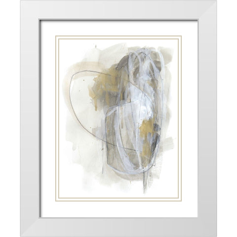 Turbulent II White Modern Wood Framed Art Print with Double Matting by Vess, June Erica