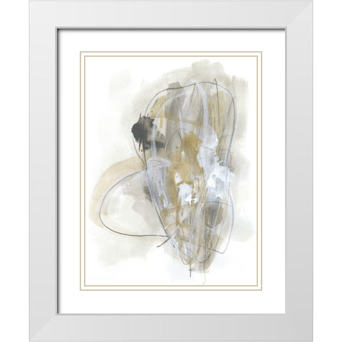Turbulent IV White Modern Wood Framed Art Print with Double Matting by Vess, June Erica