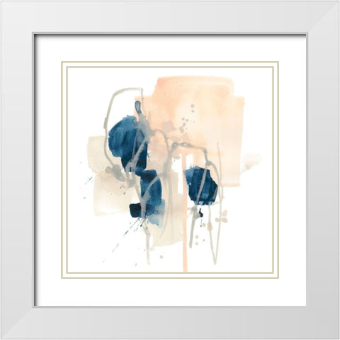 Azurite I White Modern Wood Framed Art Print with Double Matting by Vess, June Erica