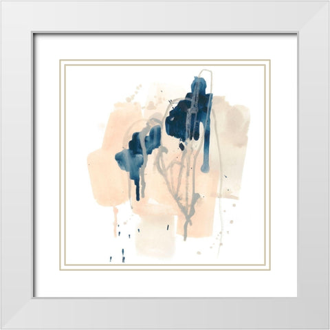 Azurite II White Modern Wood Framed Art Print with Double Matting by Vess, June Erica