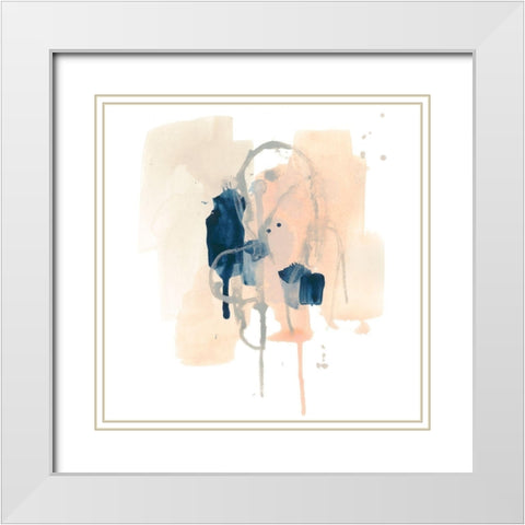 Azurite IV White Modern Wood Framed Art Print with Double Matting by Vess, June Erica