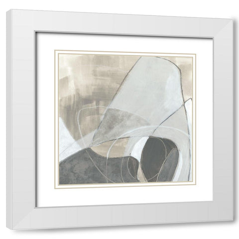 Rock Garden II White Modern Wood Framed Art Print with Double Matting by Vess, June Erica