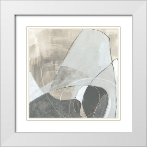 Rock Garden II White Modern Wood Framed Art Print with Double Matting by Vess, June Erica