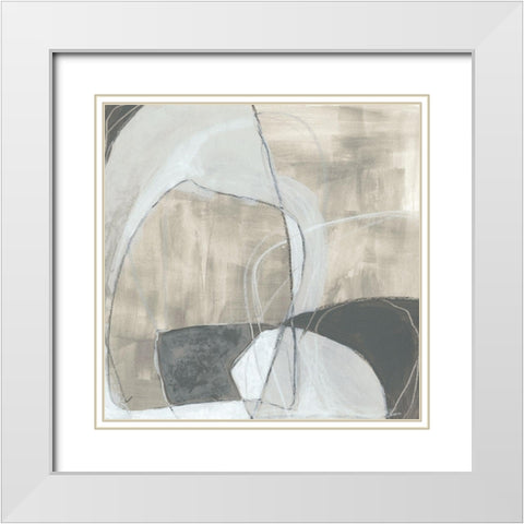 Rock Garden III White Modern Wood Framed Art Print with Double Matting by Vess, June Erica