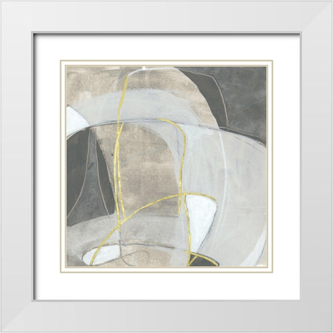 Embellished Rock Garden IV White Modern Wood Framed Art Print with Double Matting by Vess, June Erica